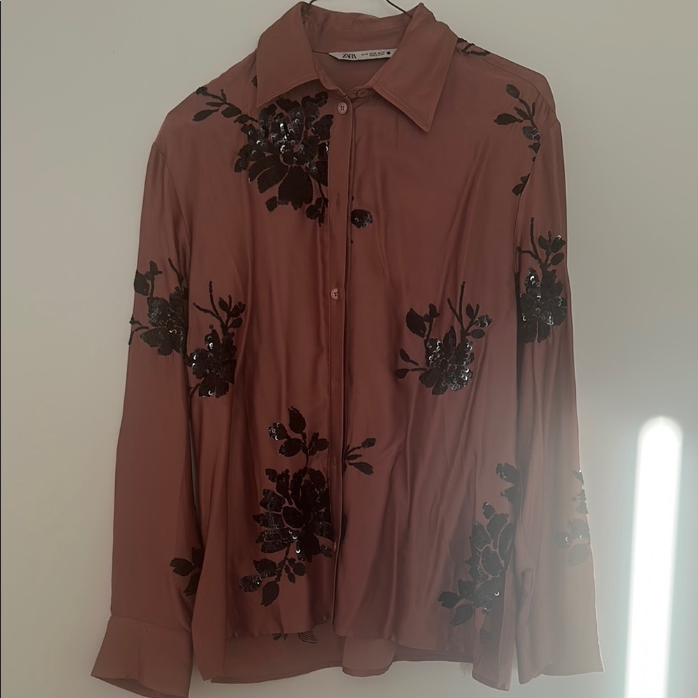 Floral Embellished Women’s Shirt